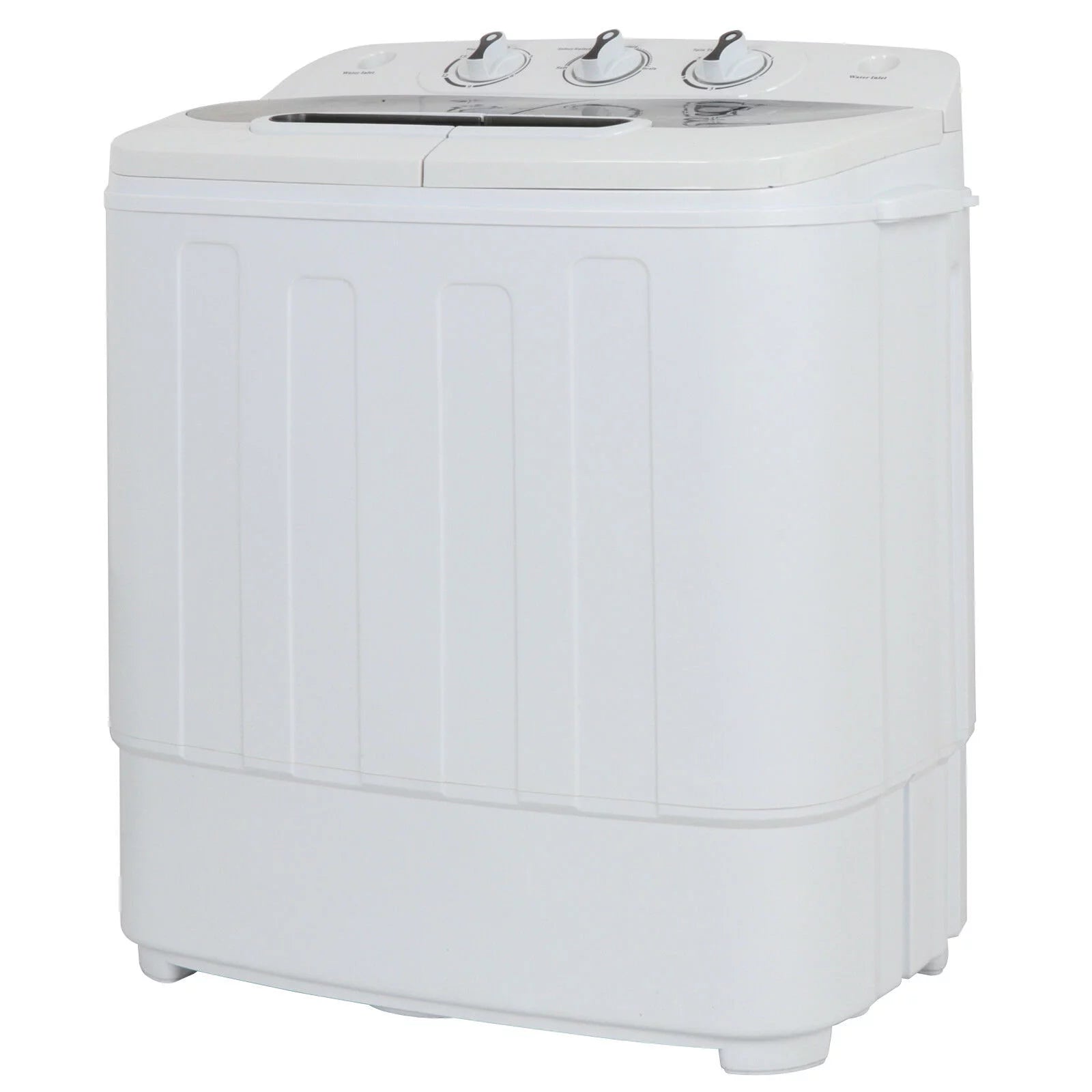 Compact Portable Washer & Dryer with Mini Washing Machine and Spin Dryer, White