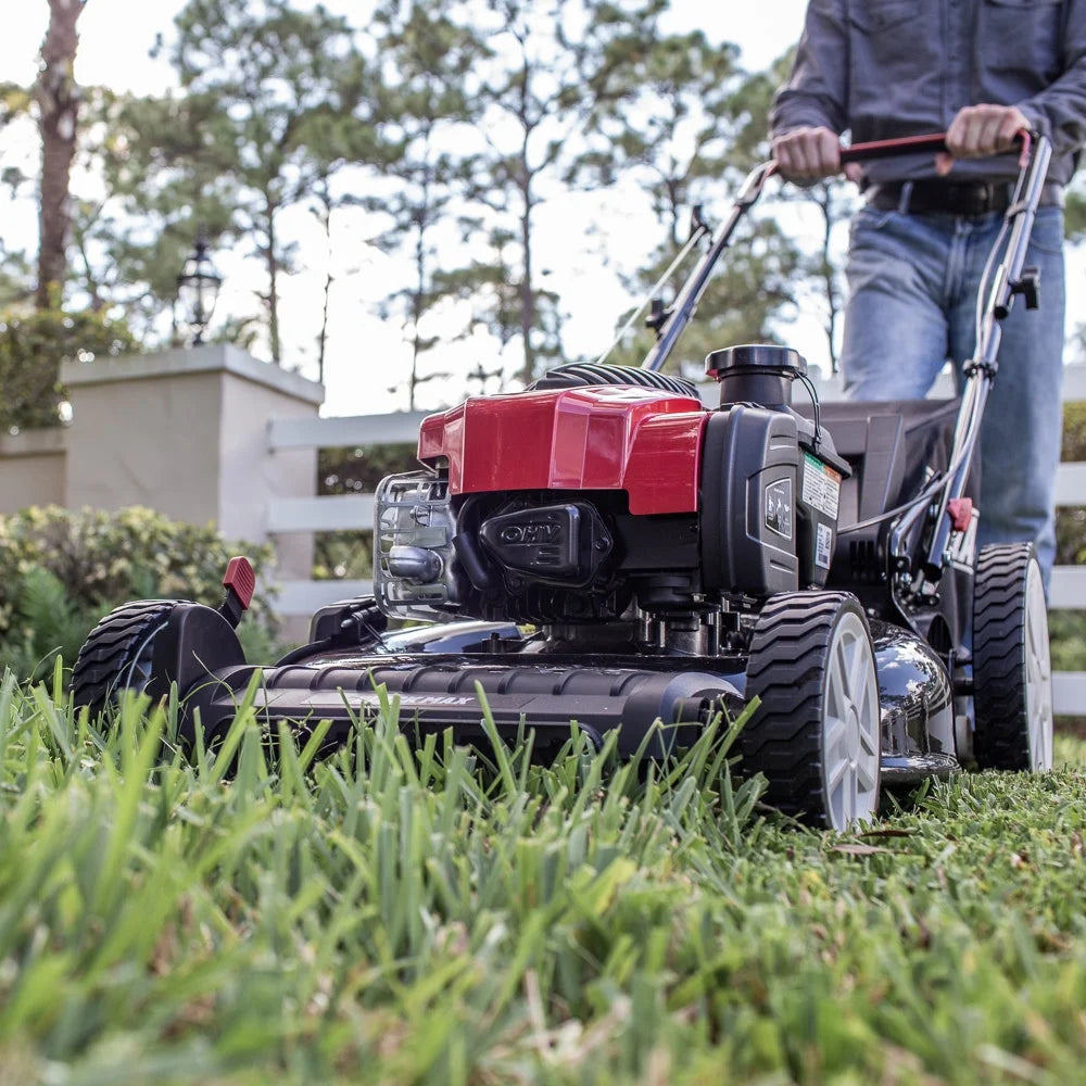Black Max 21-inch 150cc Gas Push Mower with Mow-N-Stow (Assembled Weight 57.8 pounds Height 39.6")