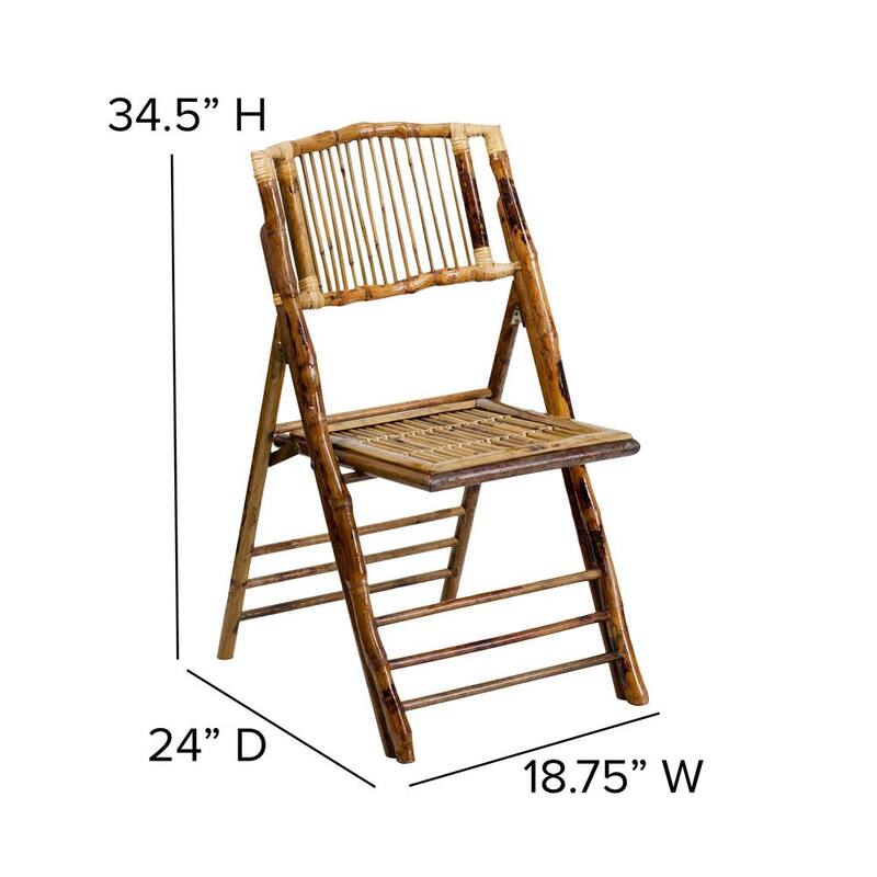 Bamboo Wood Folding Chair (4-Pack)