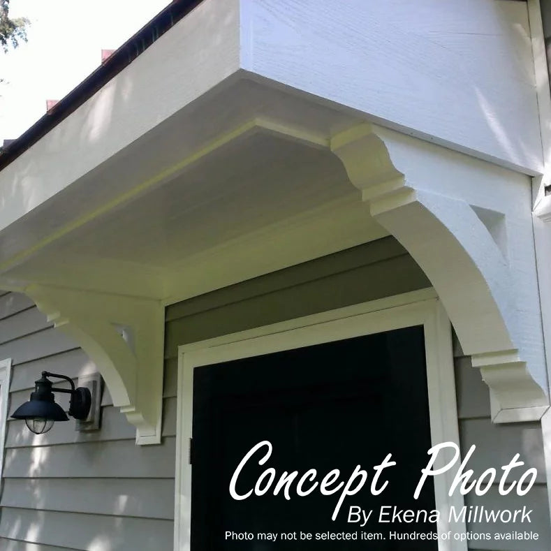 Ekena Millwork 3 1/2"W x 20"D x 28"H Funston Block Smooth Bracket, Douglas Fir