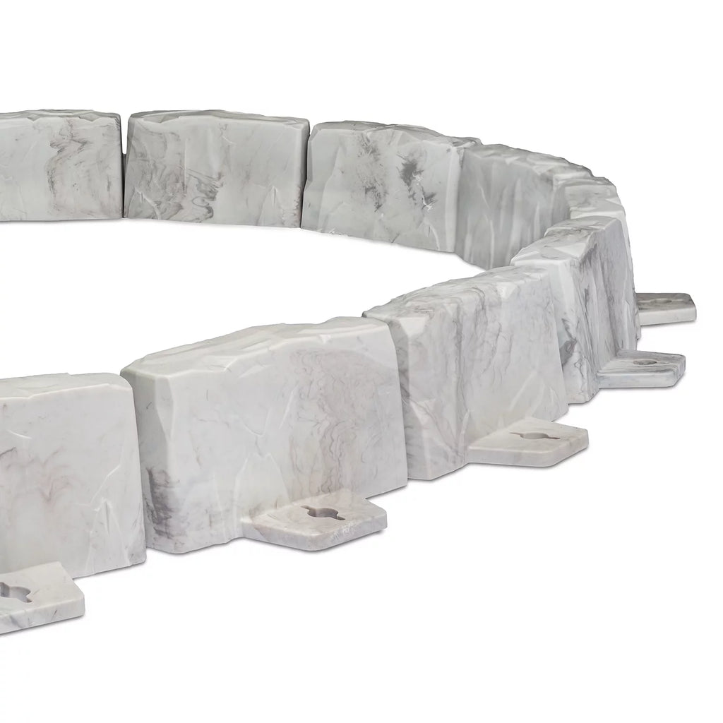 EasyFlex Decorative No-Dig Landscape Edging Kit - 20 ft., Light Gray Faux Stone