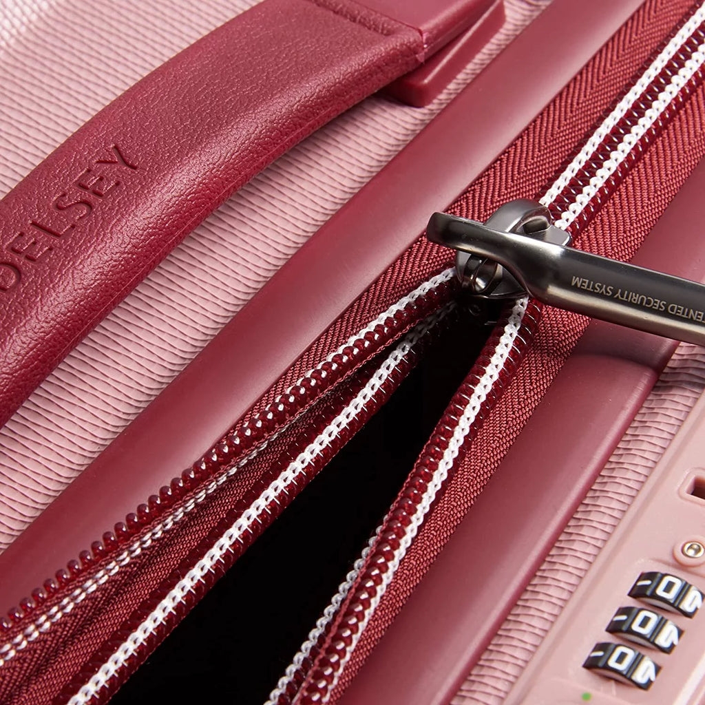 DELSEY Paris Chatelet Hardside Luggage with Spinner Wheels, Pink, 3 Piece Set 19/24/28