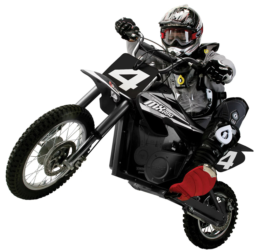 Razor MX650 Dirt Rocket Electric Motocross Motorcycle Dirt Bike w/Helmet, Black