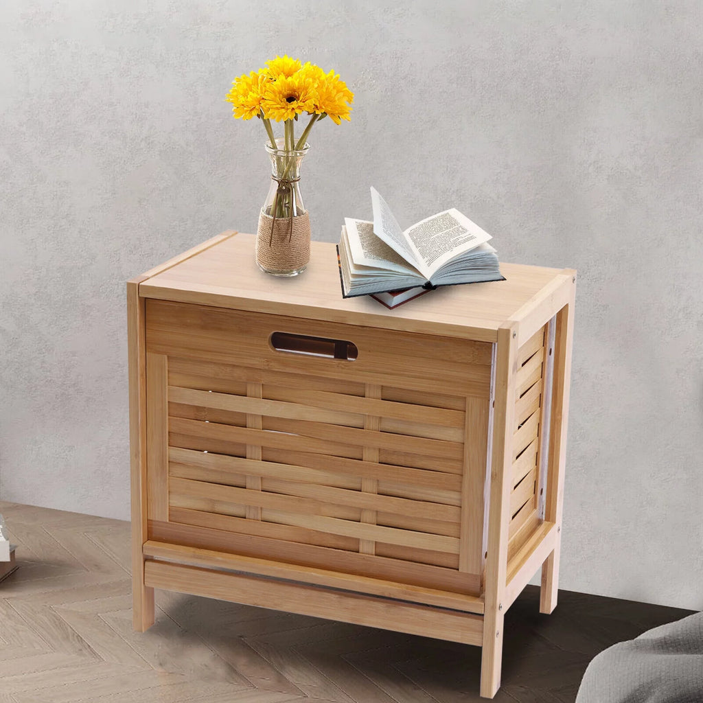 MIDUO Bedroom Moisture-proof Storage Nightstand Waterproof Side Table with Pull-out Rawer
