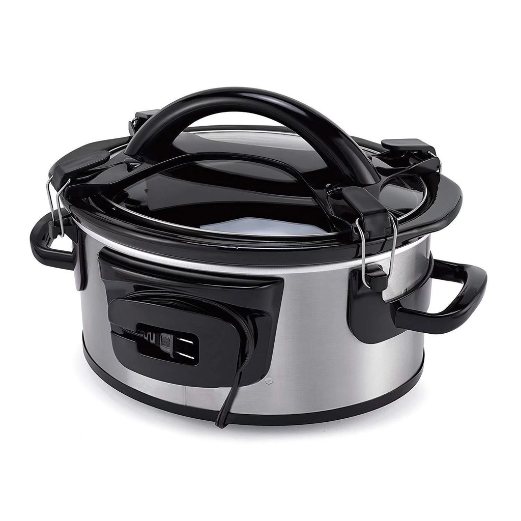 Crockpot SCCPVS600ECP-S Crock-Pot Cook and Carry Portable Slow Cooker with Digital Control, 6 Quart, Silver
