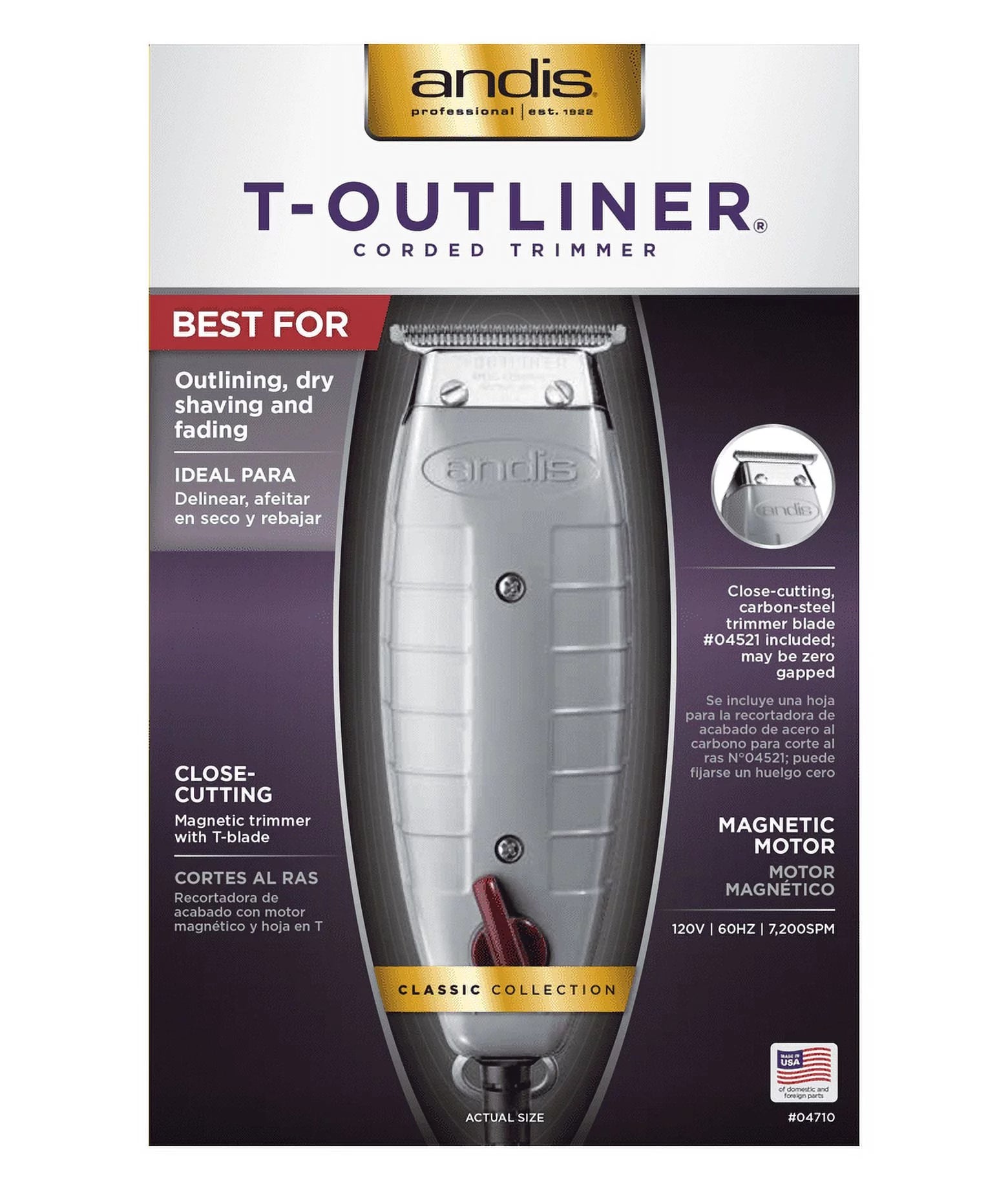 Andis Professional T Beard/Hair Trimmer with T-Blade