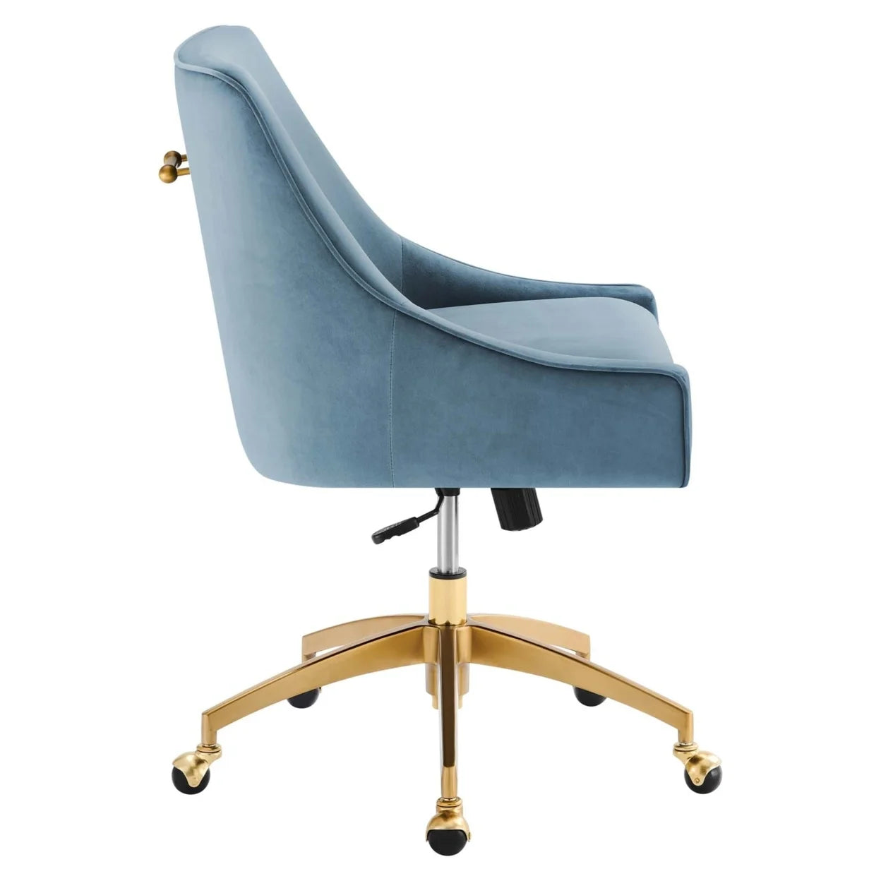 Discern Performance Velvet Office Chair Light Blue