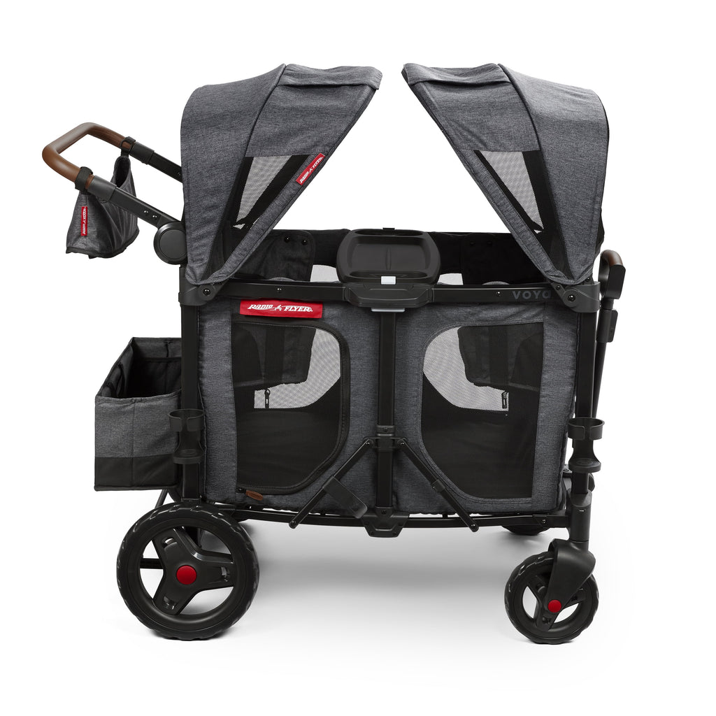 Radio Flyer, Voya™ XT Quad Stroller Wagon, Premium Stroller Wagon for 4 Kids, Accessories Included