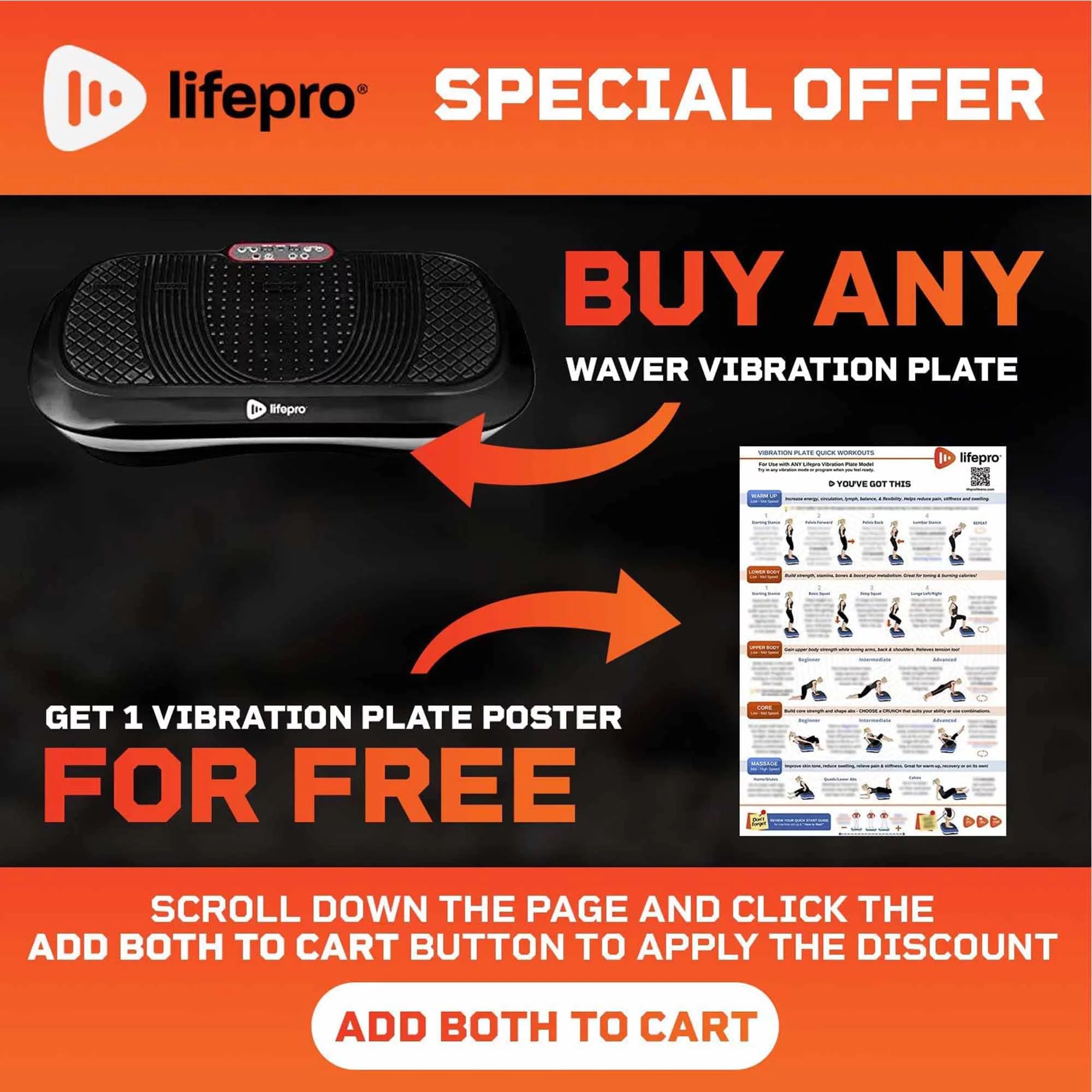 LifePro Waver Vibration Plate Home Workout Equipment for Weight Loss & Toning Muscle Exercise Machine, Black
