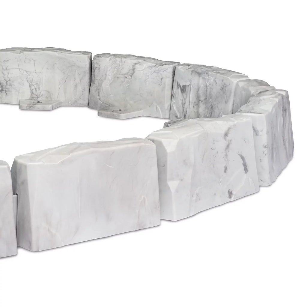 EasyFlex Decorative No-Dig Landscape Edging Kit - 20 ft., Light Gray Faux Stone