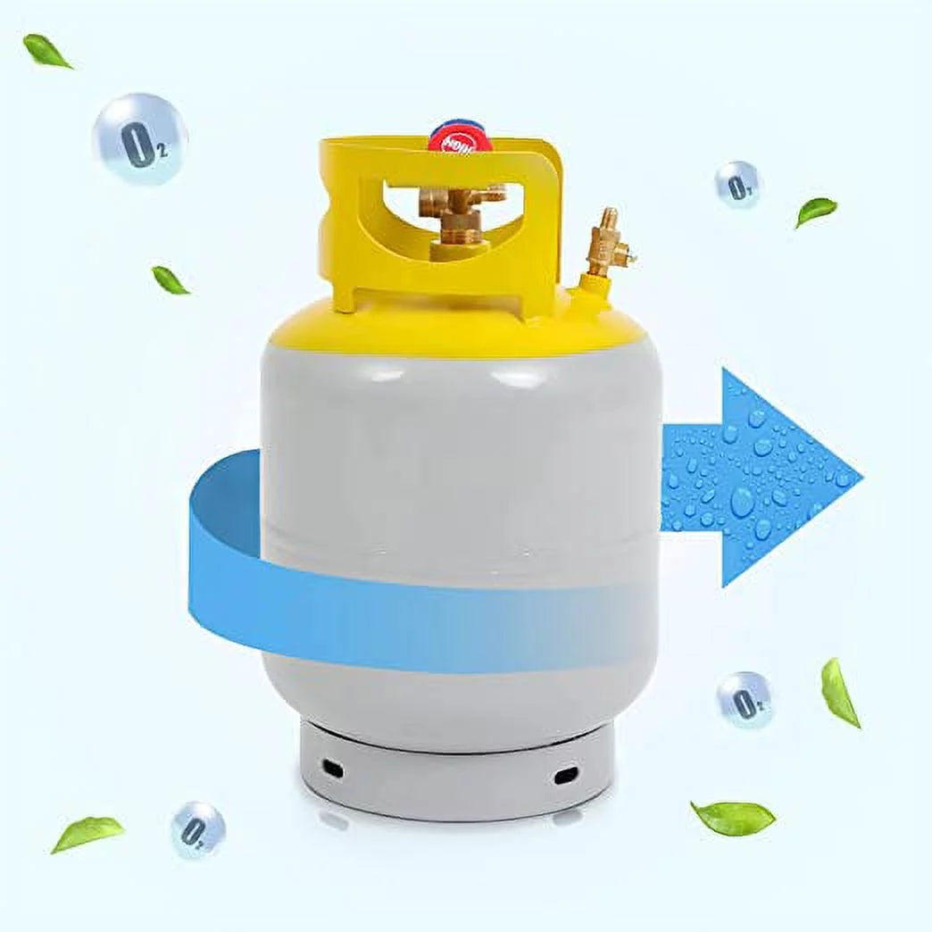 30 LB Capacity Refrigerant Recovery Tank with 1/4 SAE Y Valve Double Valve Collar Design 14 Inch Tank Reusable Save Valve