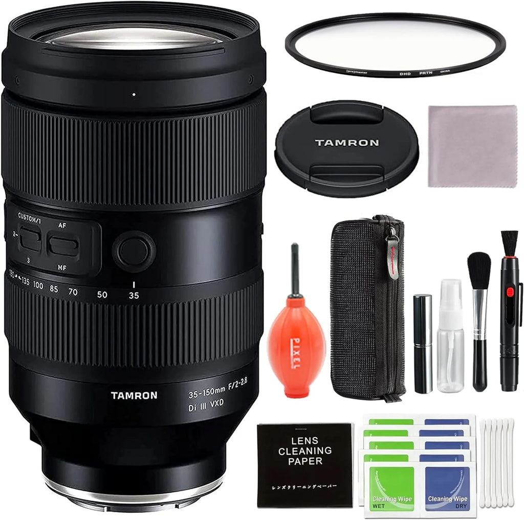 Tamron 35-150mm f/2-2.8 Di III VXD Lens for Nikon Z Mount with Pixel Connection Advanced Accessory and Travel Bundle | AFA058Z-700 | tamron 35-150mm f/2-2.8 Nikon z