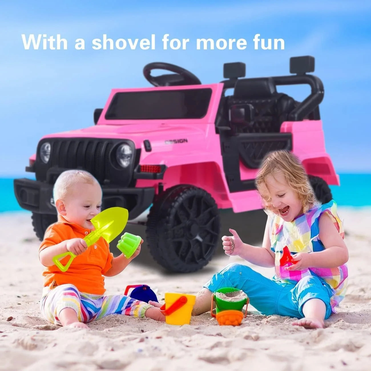 Powered Motorized Vehicles 12v Kid Ride On Electric Car Remote Control LED Lights,Suspension Wheels,Rubber EVA Tire,Music Pink-Ansley&HosHo