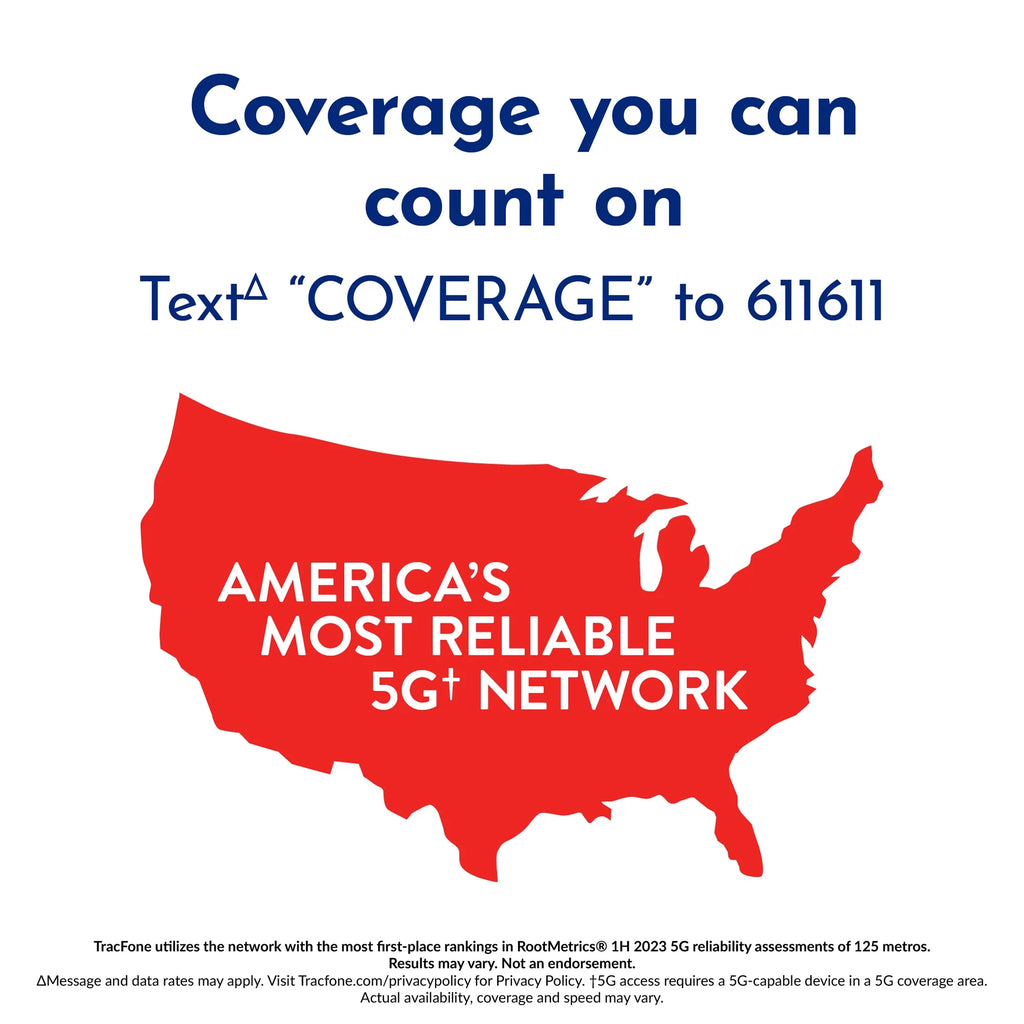 Tracfone $199 Smartphone Unlimited Talk & Text 1-Year Prepaid Plan (24GB Carryover Data at high speeds) Direct Top Up