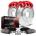 Power Stop Front Z23 Evolution Brake Pad and Rotor Kit with Red Powder Coated Calipers KC6372 Fits 2015 Chrysler 200