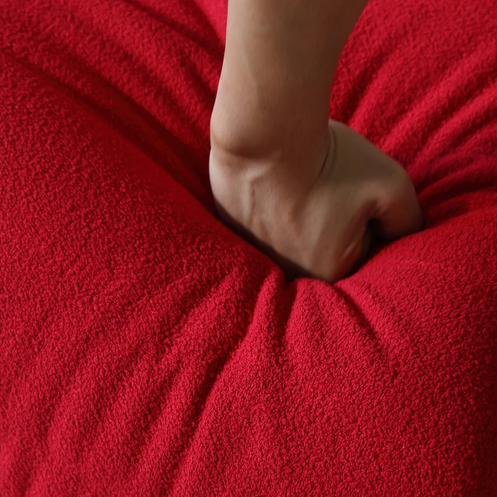 Magic Home Modern Sectional Sofa Togo Sofa Lazy Sofa Floor Sofa Foam Sofa Couch for Bedroom,Living Room,Apartment and Small Space,Three Seat Sofa,Beige