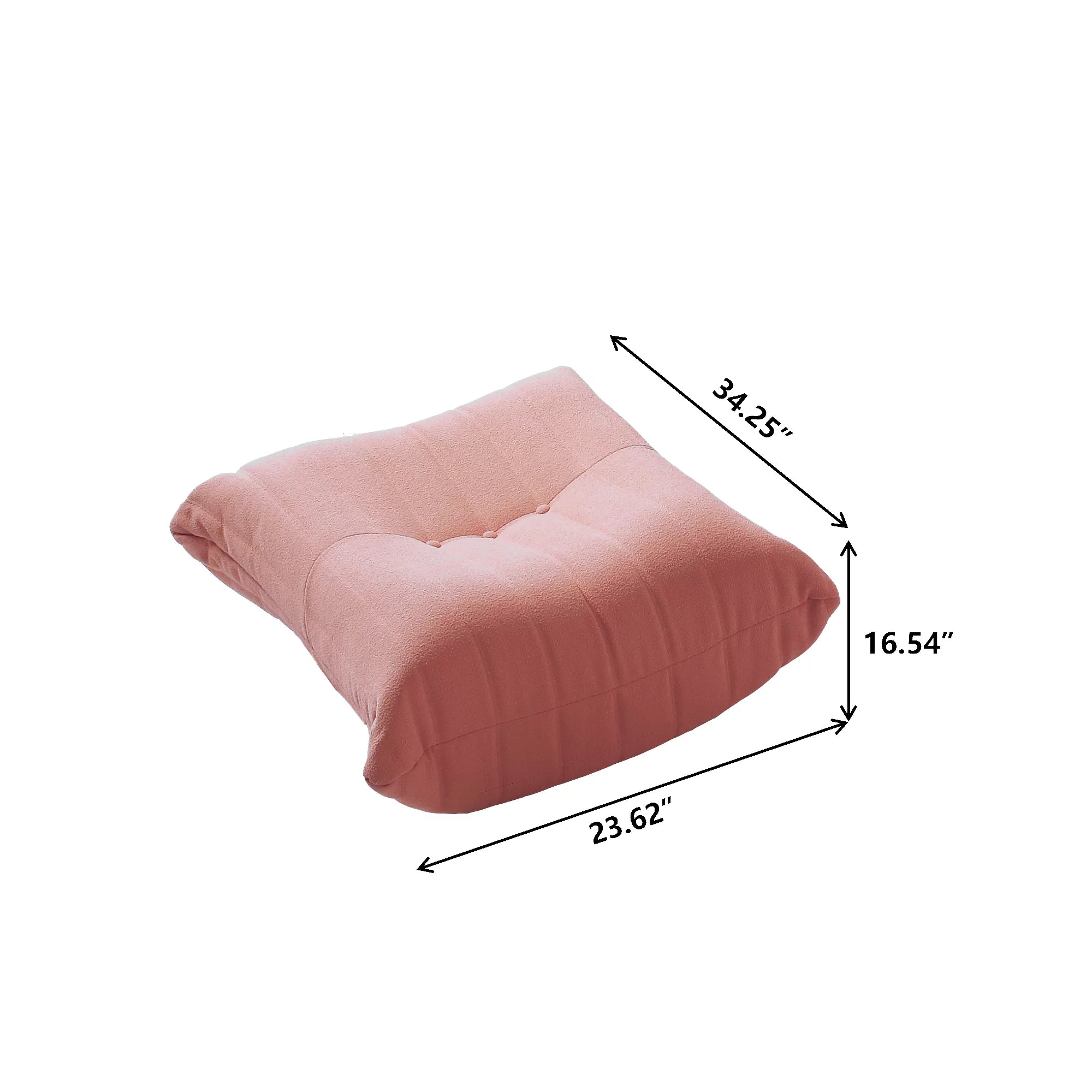 Magic Home Modern Sectional Sofa Togo Sofa Lazy Sofa Floor Sofa Foam Sofa Couch for Bedroom,Living Room,Apartment and Small Space,Three Seat Sofa,Beige
